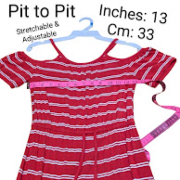 Old Navy| Women Vintage-like Off-Shoulders Stripes Midi Long Dress  |Size: Large - Picture 2 of 10